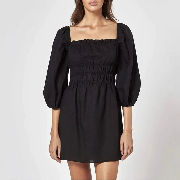 Charlie Holiday | Dresses | Charlie Holiday Golden State Boheme Smocked  Linenblend Mini Dress | Poshmark